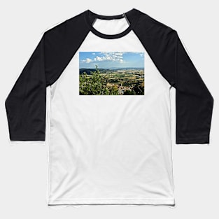 Lake Trasimeno (Italian: Lago Trasimeno) from Cortona Baseball T-Shirt